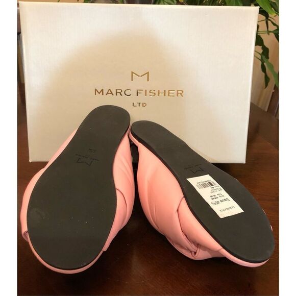 MARC FISHER - 🎉HP🎉 L Sz 5.5 “Ogalia” Pink Puffy Leather Slides. NEW IN BOX - Picture 12 of 16